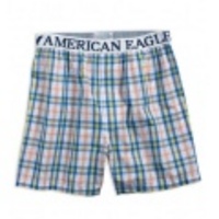 アメリカンイーグルメンズ AE PLAID BOXER (Clipper Blue)