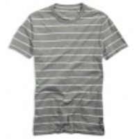 アメリカンイーグル AE Striped T (Deep Heather Grey)