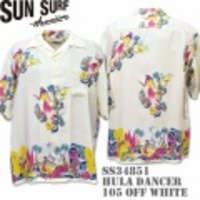 Sun Surf（サンサーフ）アロハシャツ SS34850【HULA DANCER】Off White