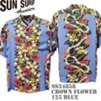 Sun Surf（サンサーフ）アロハシャツ SS34858【CROWN FLOWER】Blue