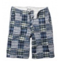 【送料無料】アメリカンイーグルメンズ AE Patchwork Plaid Shorts (Blue)