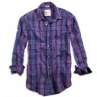 アメリカンイーグルメンズ Eagle Sunwashed Madras Shirt (Purple)