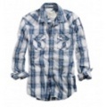 アメリカンイーグルメンズ Eagle Western Plaid Shirt (Blue)