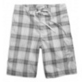 アメリカンイーグルメンズ AE Plaid Board Shorts (Grey)