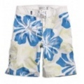 アメリカンイーグルメンズ AE Sunwashed Floral Board Shorts (Blue)