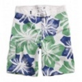 アメリカンイーグルメンズ AE Sunwashed Floral Board Shorts (Green)