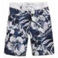 アメリカンイーグルメンズ AE Sunwashed Hibiscus Board Shorts (Basic Navy)