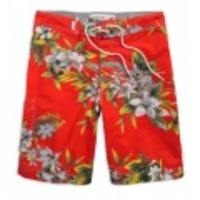 アメリカンイーグルメンズ AE Tropical Board Shorts (Red)