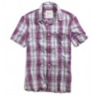 アメリカンイーグルメンズ EAGLE SUMMER PLAID SHIRT (Burgundy)