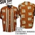 Sun Surf（サンサーフ）アロハシャツ SS34863【DUKE’S GEOMETRIC BORDER】Brown