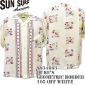 Sun Surf（サンサーフ）アロハシャツ SS34863【DUKE’S GEOMETRIC BORDER】Off White