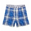 アメリカンイーグルメンズAE PLAID BOXER (Clipper Blue)