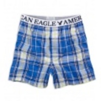 アメリカンイーグルメンズAE PLAID BOXER (Clipper Blue)