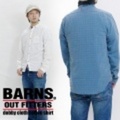 BARNS 【バーンズ】ドビー小衿　長袖シャツ【送料無料】