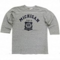 BARNS【バーンズ】7分袖粗挽き杢フットボールTシャツ 「MICHIGAN」【送料無料】【アースマーケット本店】【送料無料】