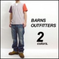 BARNS【バーンズ】ヴィンテージ・4本針縫いクルーネックＴシャツ（ユニオンスペシャル・フラットシーマー）クレイジーパターン