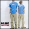 BARNS【バーンズ】ヴィンテージ・4本針縫いプリントクルーネックＴシャツ「ROLL」クレイジーパターン