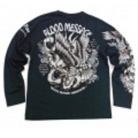 BLOOD MASSAGE【ブラッドメッセージ】ラグランスリーブ長袖Ｔシャツ「BLOODSNAKE」【送料無料】