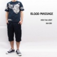 BLOOD MASSAGE【ブラッドメッセージ】ラグランスリーブ半袖Tシャツ「TRUE LOVE」