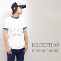 DECEPTION【ディセプション】箔プリリンガー半袖Tシャツ「09」【40%OFF】