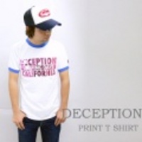 DECEPTION【ディセプション】箔プリリンガー半袖Tシャツ「SURFINGDAYS」【40%OFF】