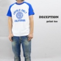 DECEPTION【ディセプション】箔プリントラグランTシャツ「CALIFORNIA」【40%OFF】