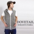 Dovetail【ダブテイル】インレイ裏毛ノースリーブジップパーカー【M】【L】【送料無料】