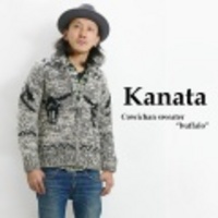 KANATA【カナタ】ハンドメイドカウチンセーターヴィンテージシリーズバッファロースカル柄【送料無料】