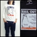 SLICK【スリック】8分袖プリントＴシャツ「BAIL OUT」