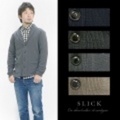 SLICK【スリック】CVCショールカラー5Bカーディガン【送料無料】