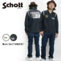 Schott【ショット】プリントコットンワークシャツ【送料無料】