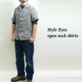 Style Eyes【スタイルアイズ】ネップチェックオープンシャツ【送料無料】