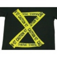 S★古着Tシャツ CAUTION 黒