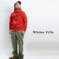 WHITES VILLE【ホワイツビル】ステンシルプリント後付フードリバースウィーブパーカー【送料無料】