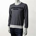 AERONAUTICA MILITARE[アエロナウティカ・ミリターレ]　クルーネック長袖Ｔシャツ[チャコールグレー]