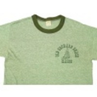 M★古着ビンテージTシャツ 70s 船 染込プリント 緑霜降