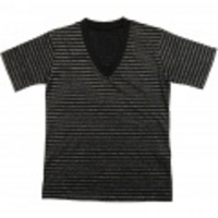 SABLE CLUTCH (セーブル クラッチ) GLITTER BORDER CABLE V NECK T-SHIRTS SC02-007