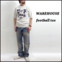 WAREHOUSE【ウェアハウス】5分袖フットボールＴシャツ「UOFPIA」【送料無料】