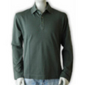 ARMANI COLLEZIONI[アルマーニ・コレツィオーニ]　シルク混長袖ポロシャツ[オリーブグリーン]