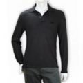 ARMANI COLLEZIONI[アルマーニ・コレツィオーニ]　ストレッチ長袖ポロシャツ[ブラック]