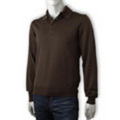 ARMANI COLLEZIONI[アルマーニ・コレツィオーニ]　ピュアウール長袖ポロシャツ[ビターブラウン]