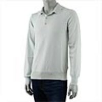 ARMANI COLLEZIONI[アルマーニ・コレツィオーニ]　ピュアコットン 長袖ニットポロ[アイヴォリー]