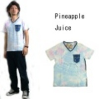 Pineapple Juice【パイナップルジュース】タイダイ「絞り染め」ポケットTシャツ【M】【L】【送料無料】