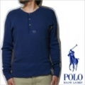 【40%OFF】【Ralph Lauren】ポロ ラルフローレン ヘンリーネック 長袖Tシャツ カットソー ネイビー