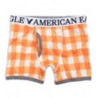 アメリカンイーグル メンズAE PLAID BOXER BRIEF (Empire Orange)