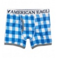 アメリカンイーグル メンズAE PLAID BOXER BRIEF (Tidal Blue)