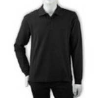 ARMANI COLLEZIONI[アルマーニ・コレツィオーニ]　鹿の子長袖ポロシャツ［ブラック］