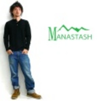 MANASTASH【マナスタッシュ】長袖クレイジーパターンヘンリーネックＴシャツ