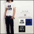 SLICK【スリック】ソフト天竺プリント半袖Tシャツ「Answer to Wverything」