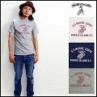 【HELLER`S CAFE】ヘラーズカフェWAREHOUSE【ウェアハウス】ムラ糸天竺Ｔシャツ「U.S.MARINES」【送料無料】